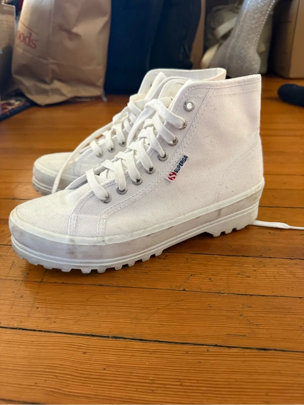 Superga platform canvas top